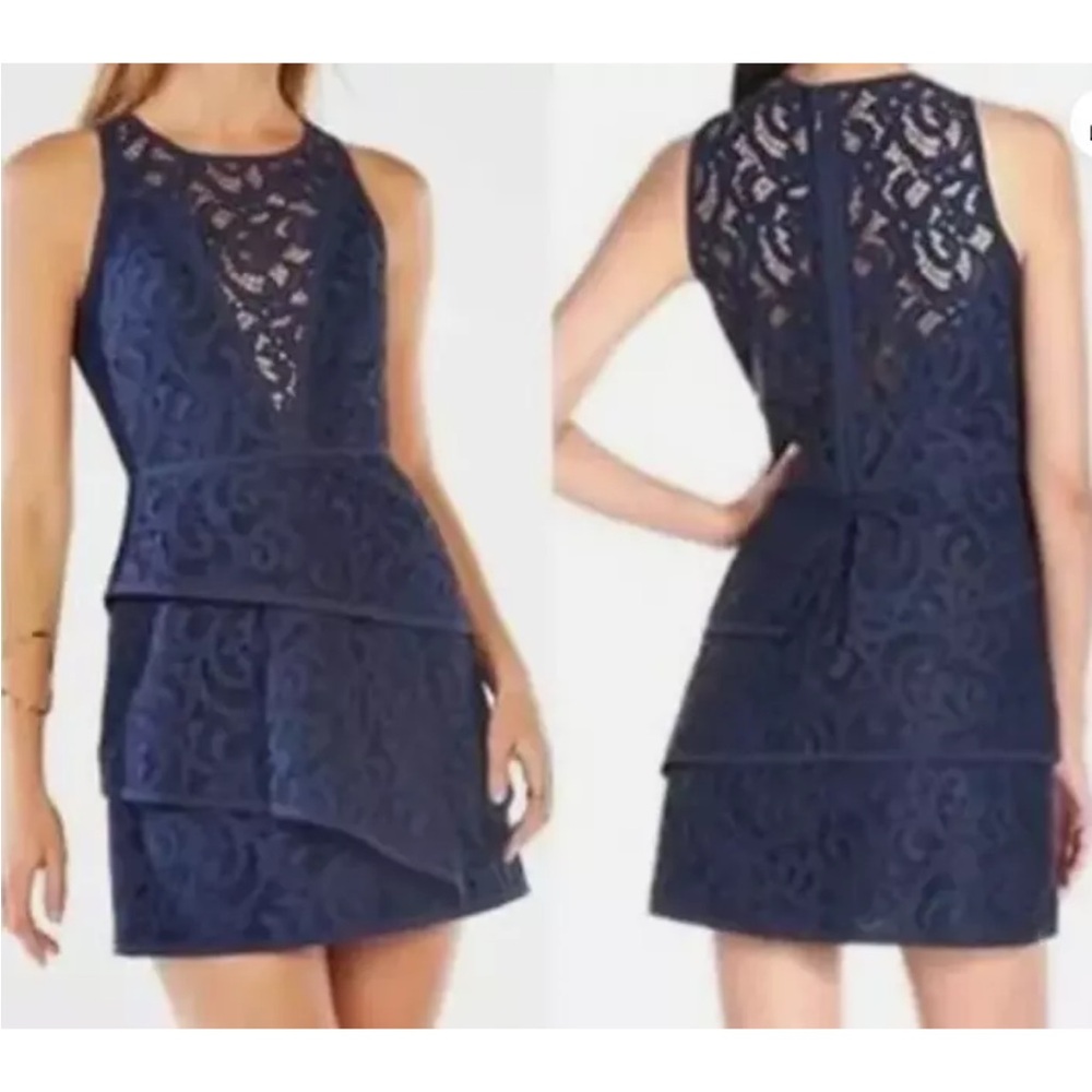 Blue Sleeveless Hanah Mini Sheath Dress